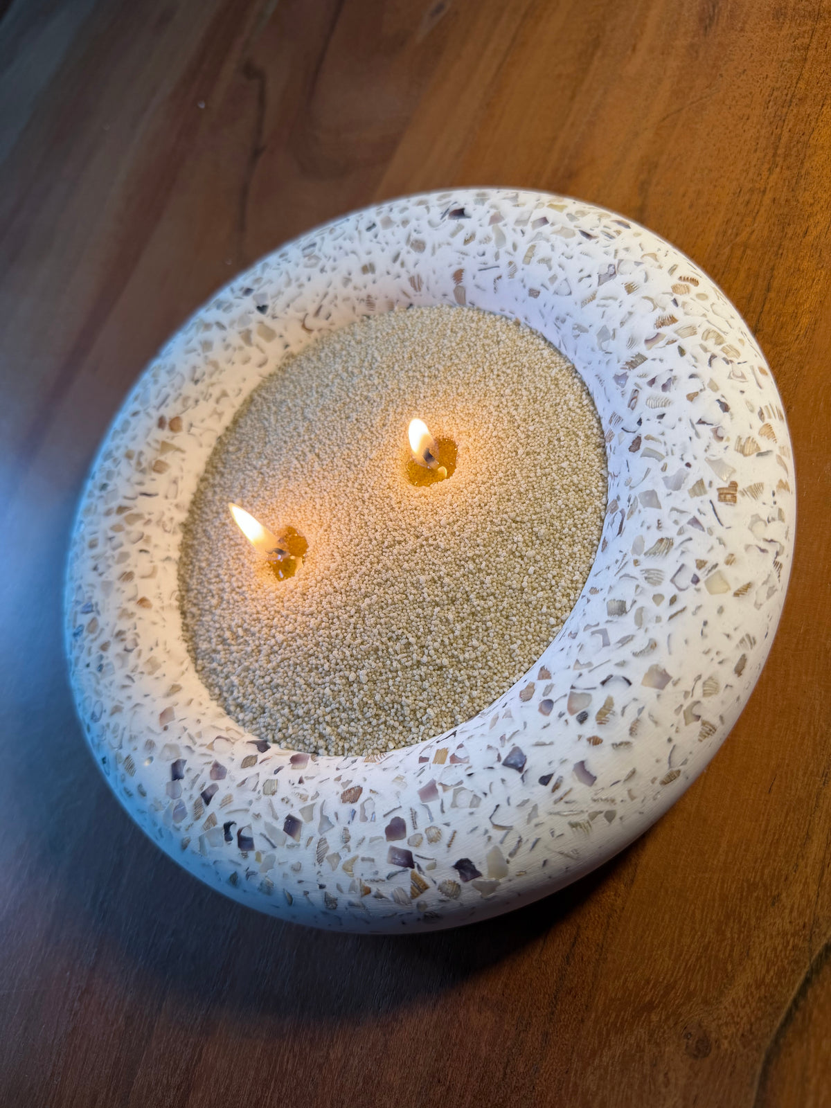 Schale mit Kerzensand – big Bowl