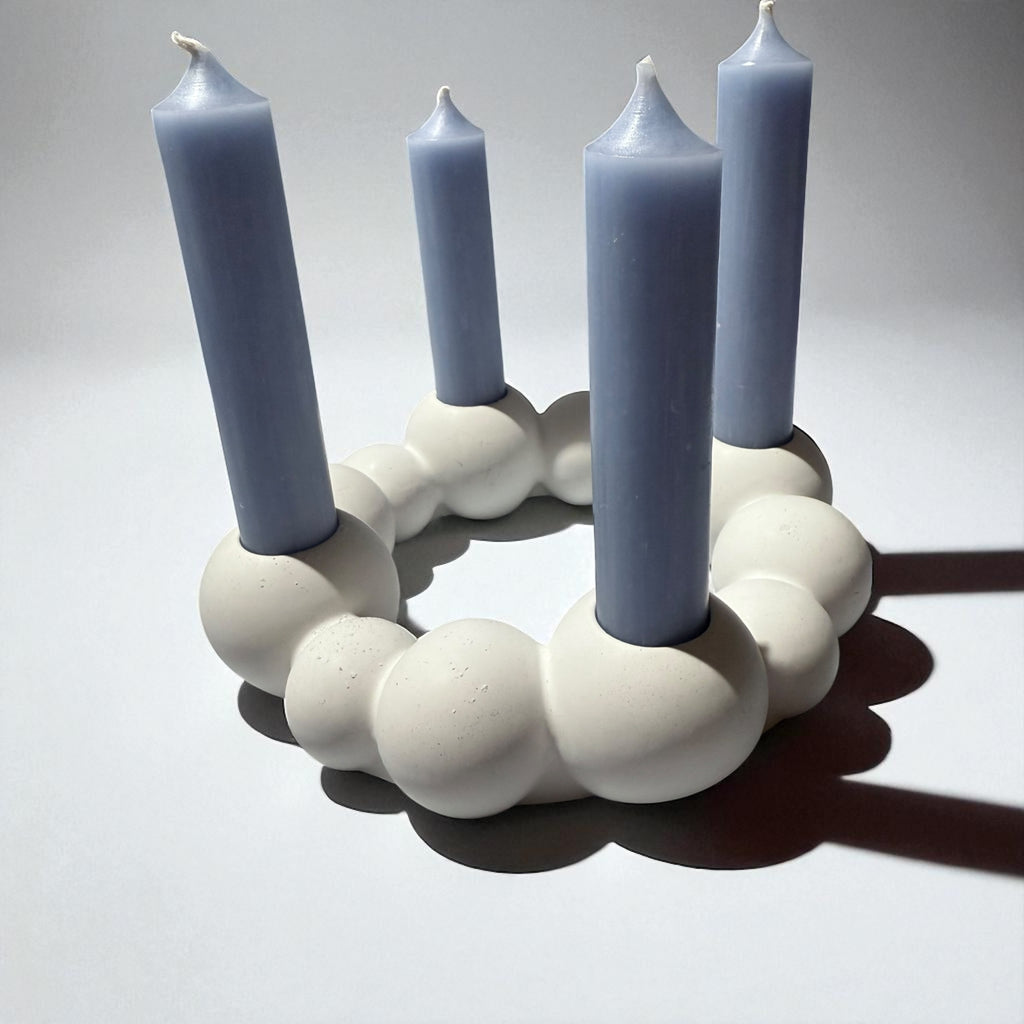 Chandelier Boules - Chandelier de l'Avent - Fait main