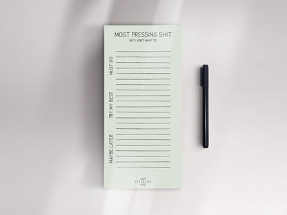 Notizblock "schmal" / Pressing Shit