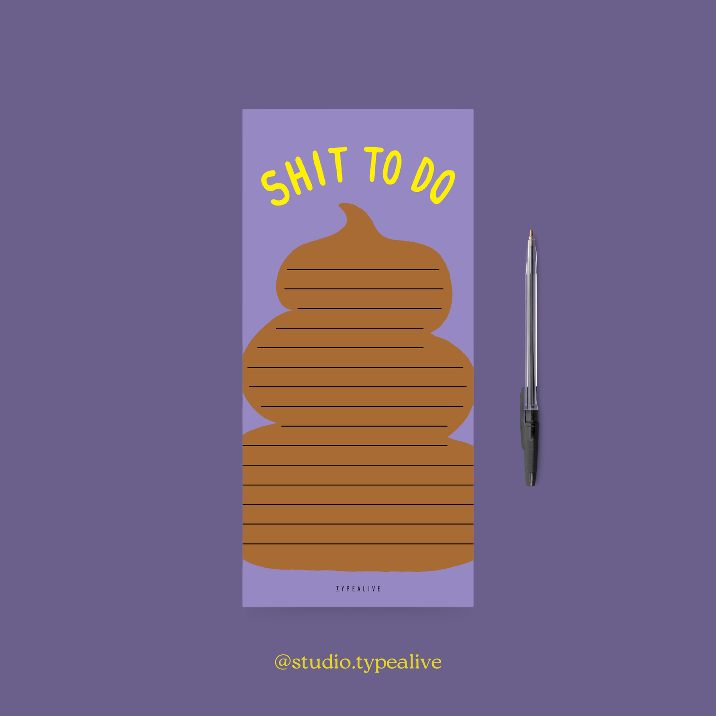 Notizblock "schmal" / Shit To Do