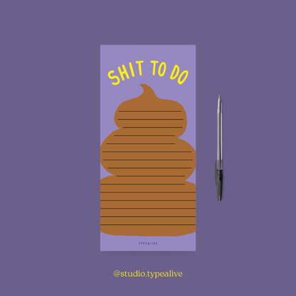 Notizblock "schmal" / Shit To Do