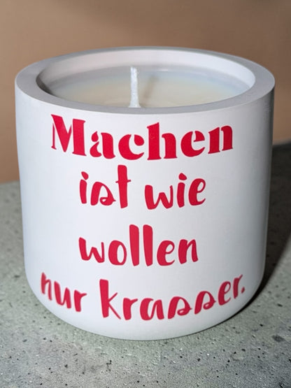 Statement Kerzen, bunte Kerzenbehälter