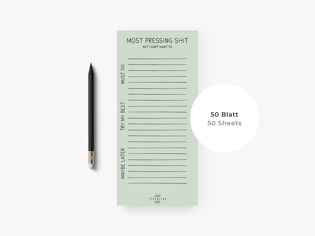 Notepad "slim" / Pressing Shit