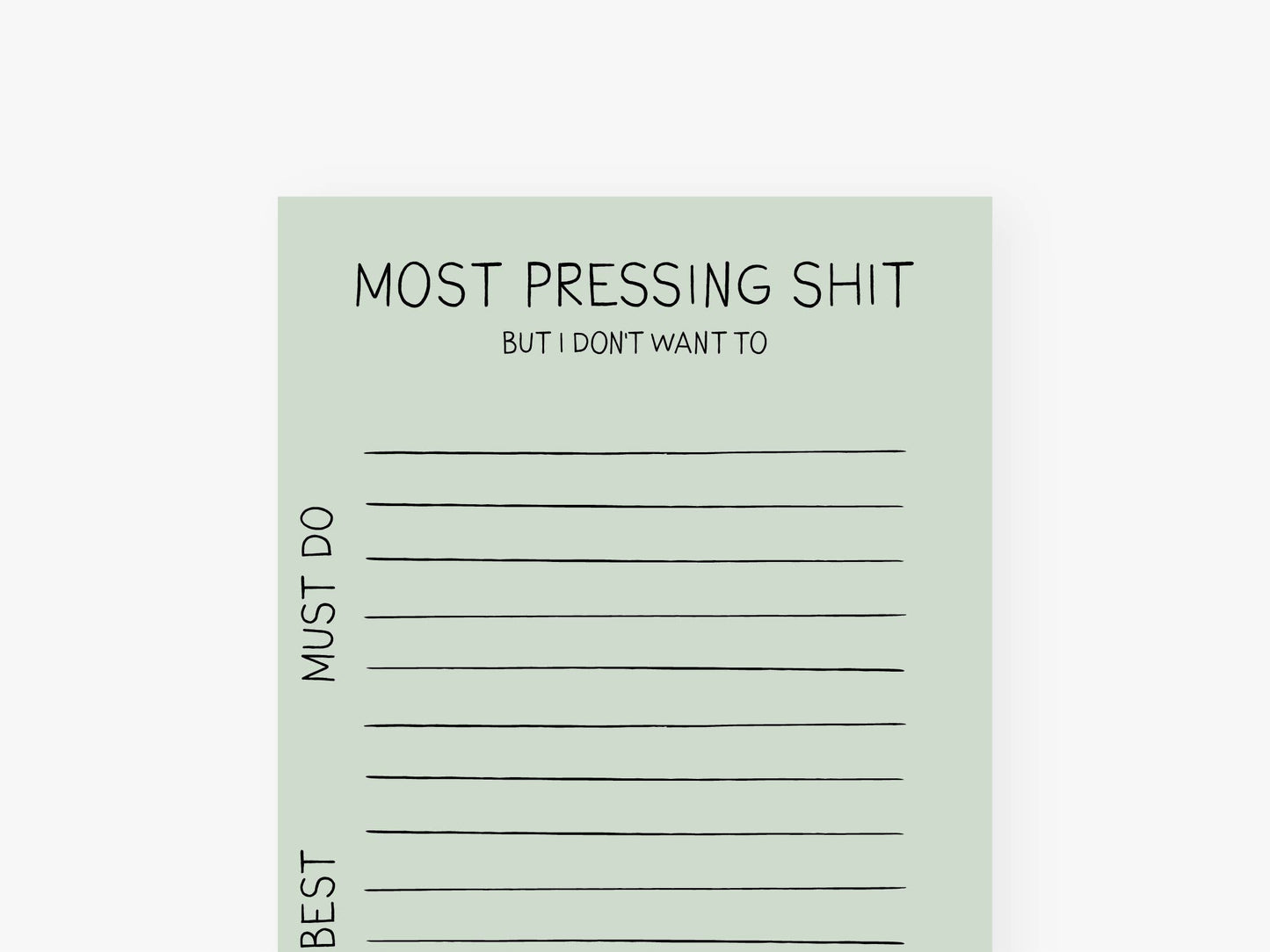 Notizblock "schmal" / Pressing Shit