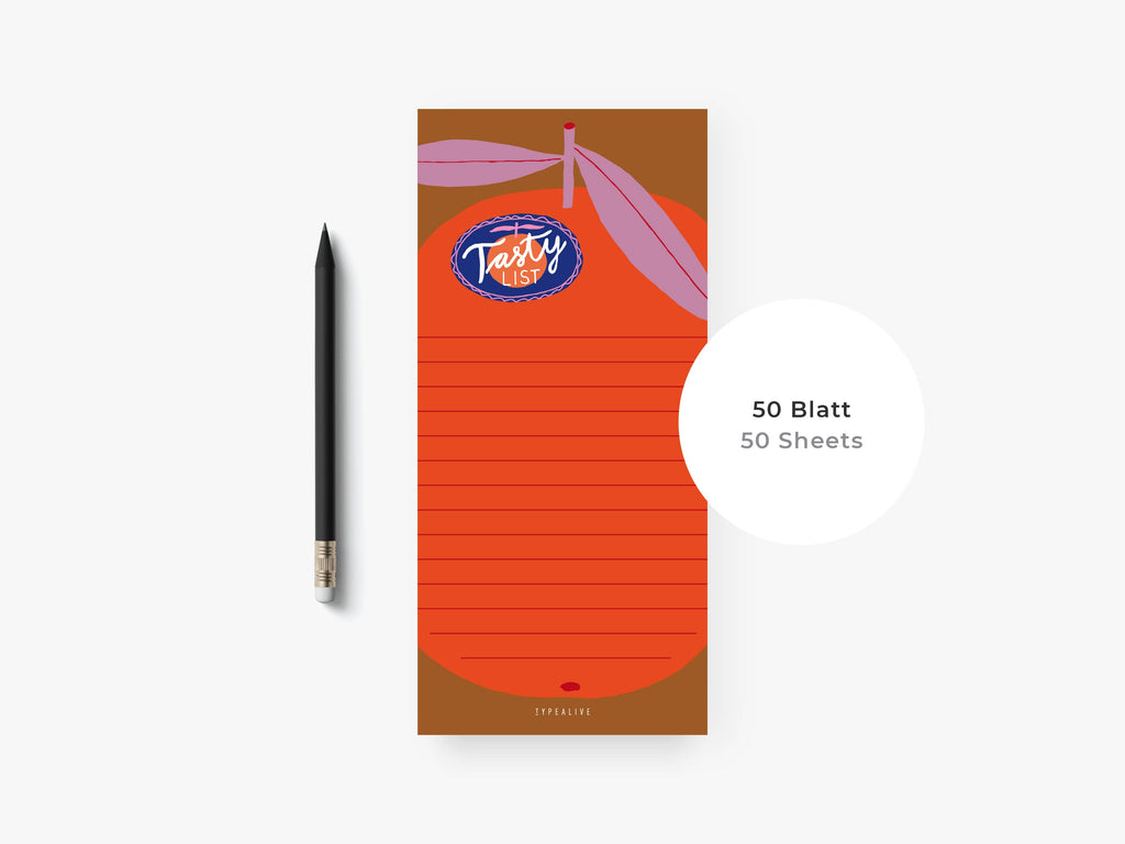 Notizblock "schmal" / Tasty List