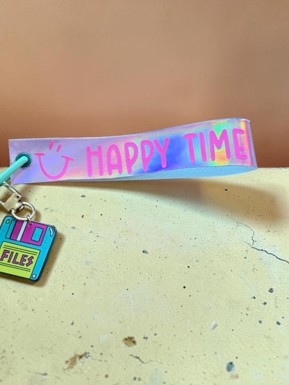 Personalisierter Schlüsselanhänger aus Kunstleder – Name oder Spruch | Statement Keychain mit Charms | Handmade Geschenk