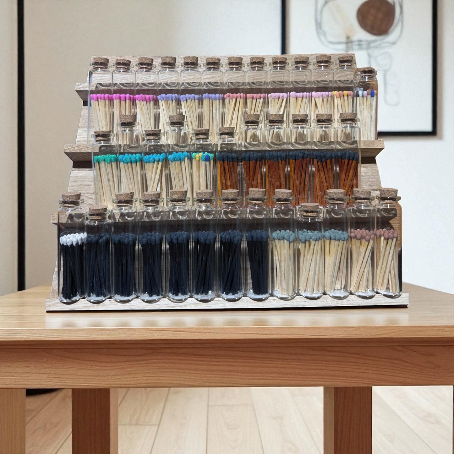 Bunte Streichhölzer im Glas | Hochzeitsgeschenk | Zündhölzer bunt