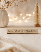 Mini Adventslicht – Kerzenhalter mit 4 Adventskerzen
