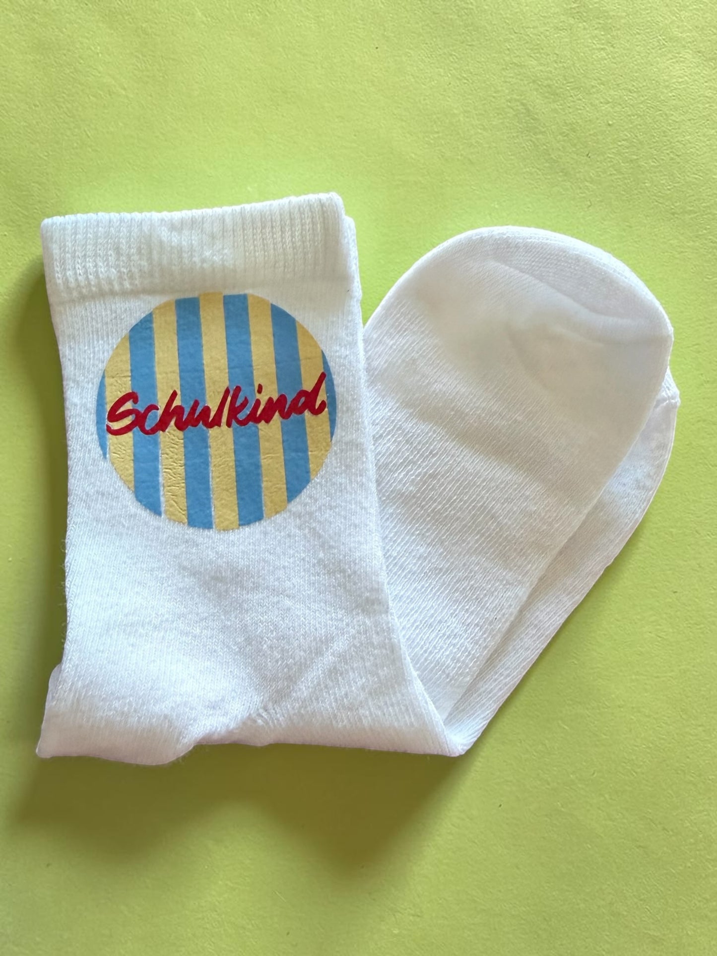 Personalisierte Schulkind-Socken aus Bio-Baumwolle – Größe 31/33