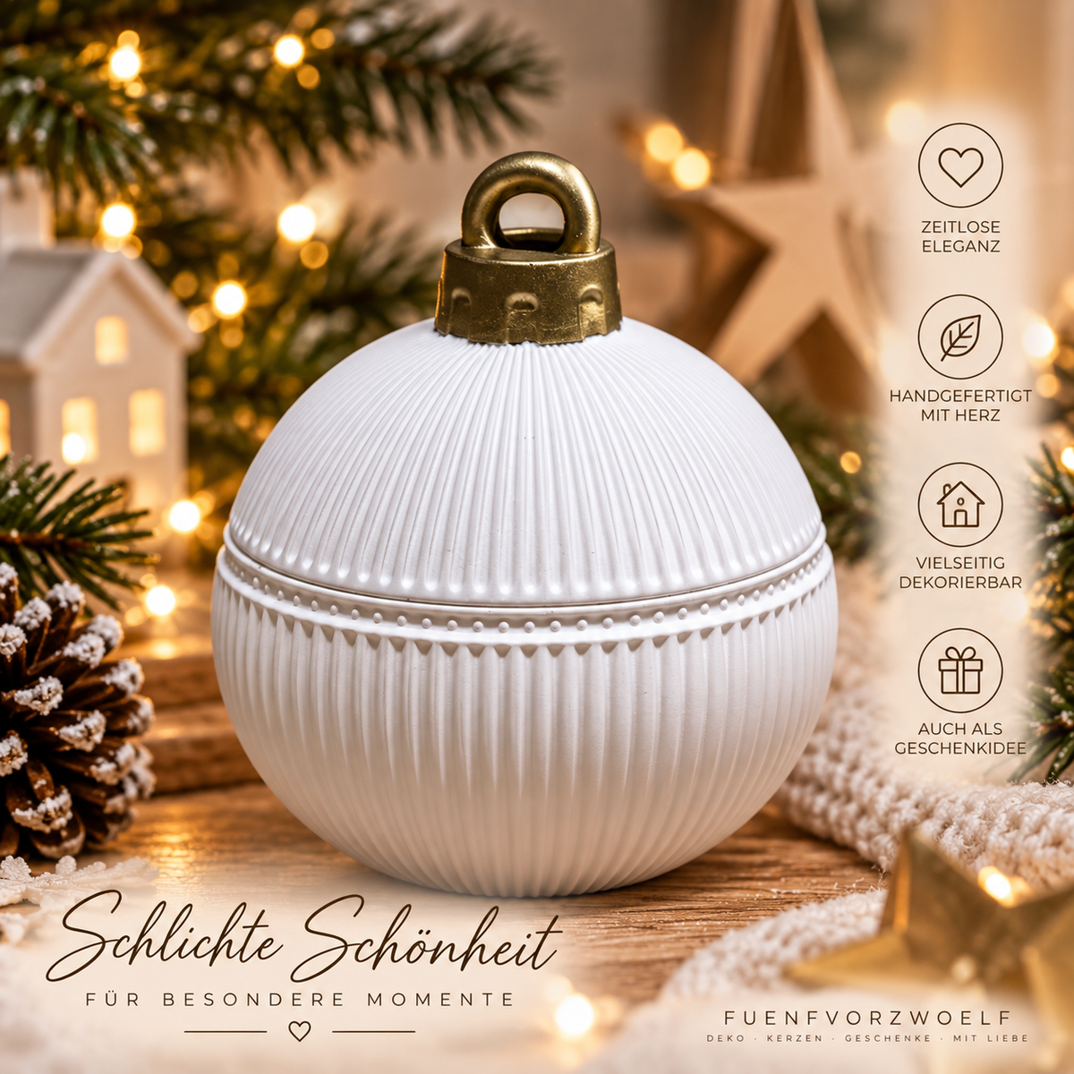 Weihnachtskugel |handgegossen