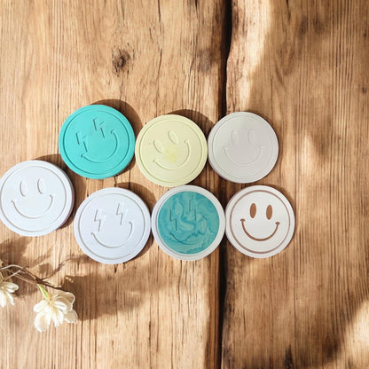 Gute Laune  Untersetzer , Gießmasse | Handmade Untersetzer | lachendes Gesicht