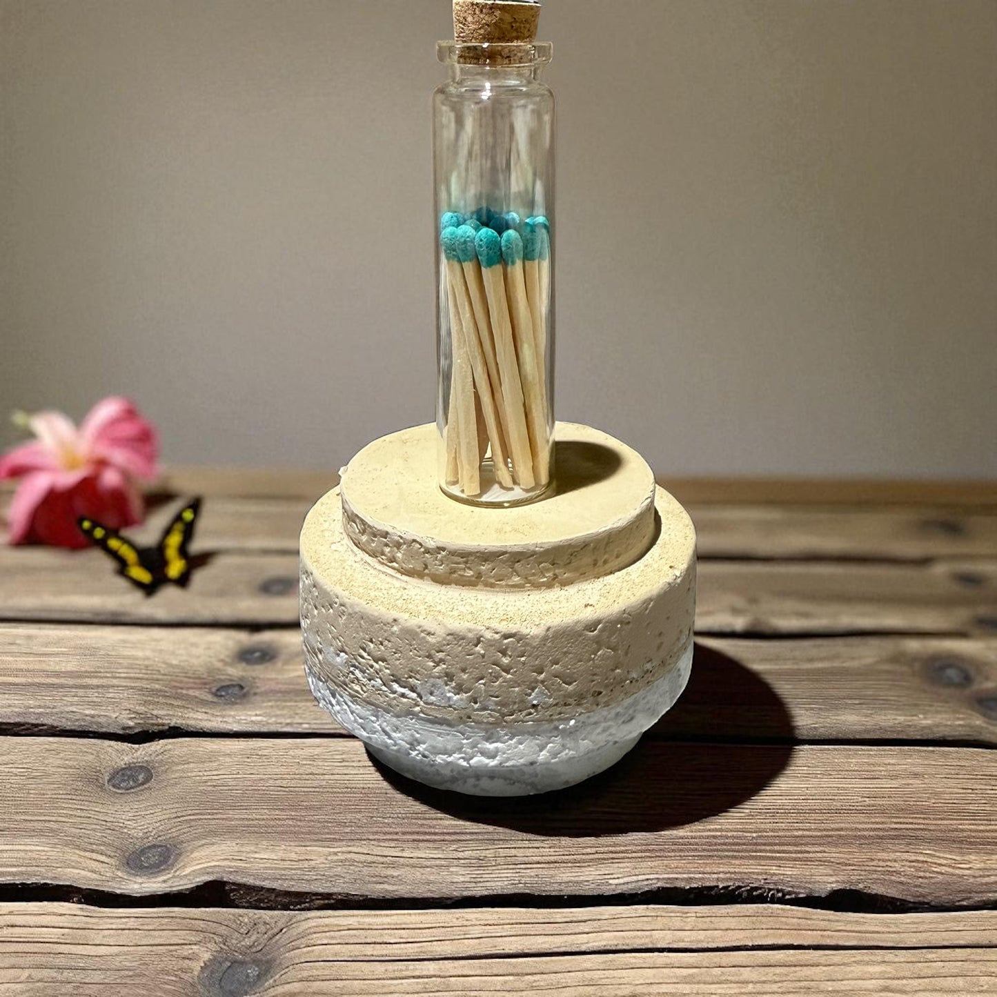 Bunte Streichhölzer im Glas | Hochzeitsgeschenk | Zündhölzer bunt