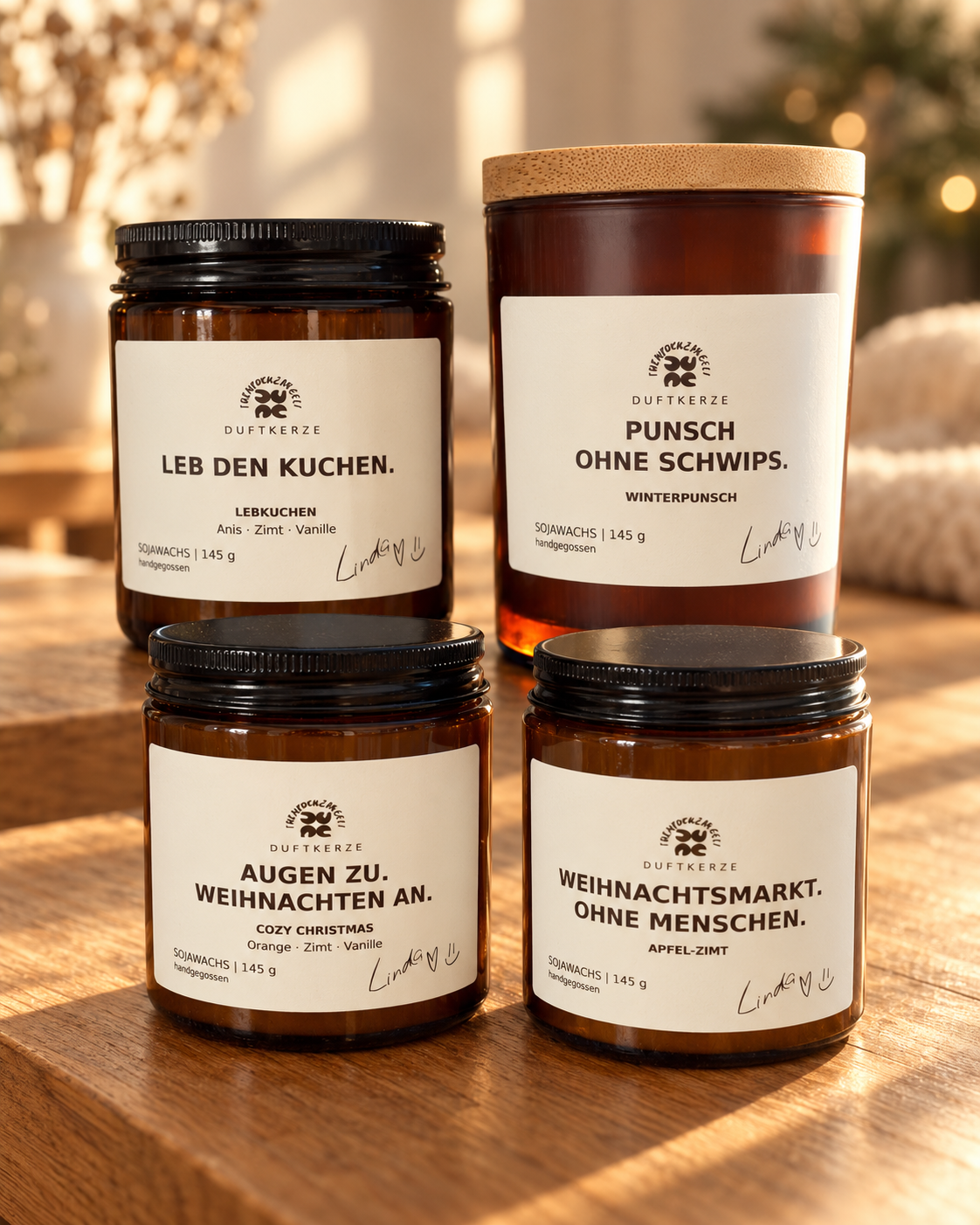 Zitronen Glück – Duftkerze mit Zitrone & Vanille | 145 g