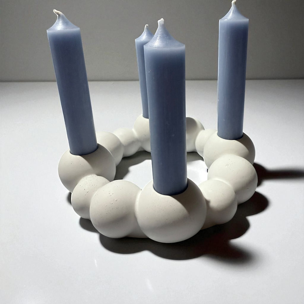 Chandelier Boules - Chandelier de l'Avent - Fait main