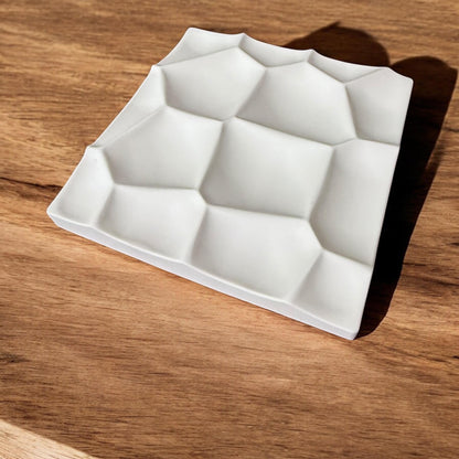 Schmuckablage aus Gießmasse – geometrisches Tablett | Minimalistische Deko | Handgefertigte Ablage für Ringe & Schlüssel