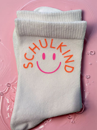 Personalisierte Schulkind-Socken aus Bio-Baumwolle – Größe 31/33 / 34/36