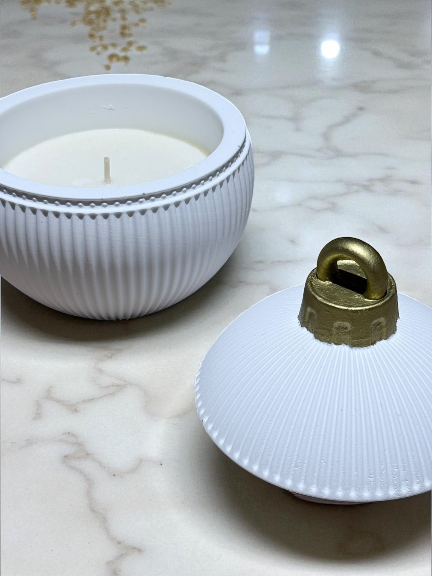 Weihnachtskugel handgegossen mit oder ohne Kerze