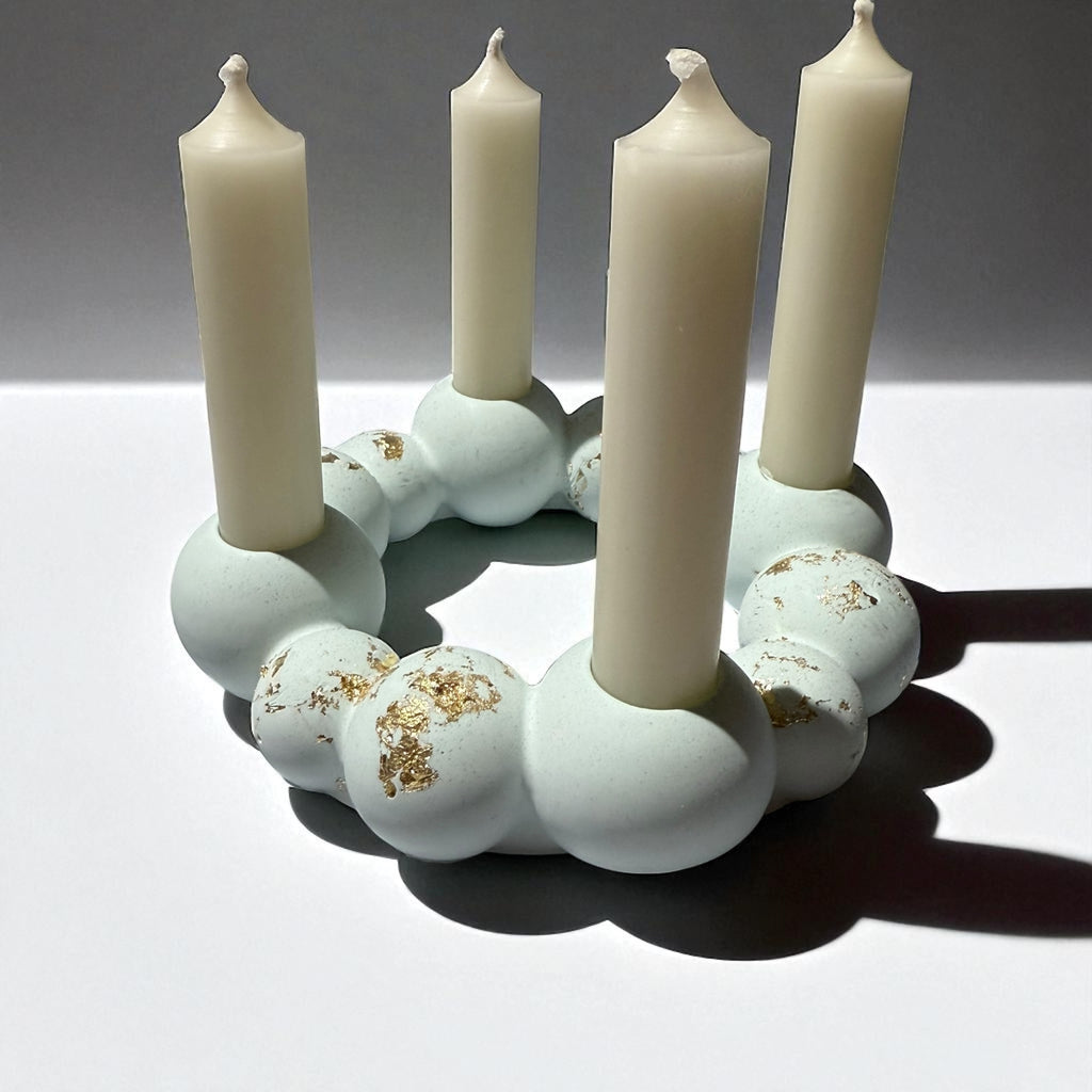 Chandelier Boules - Chandelier de l'Avent - Fait main