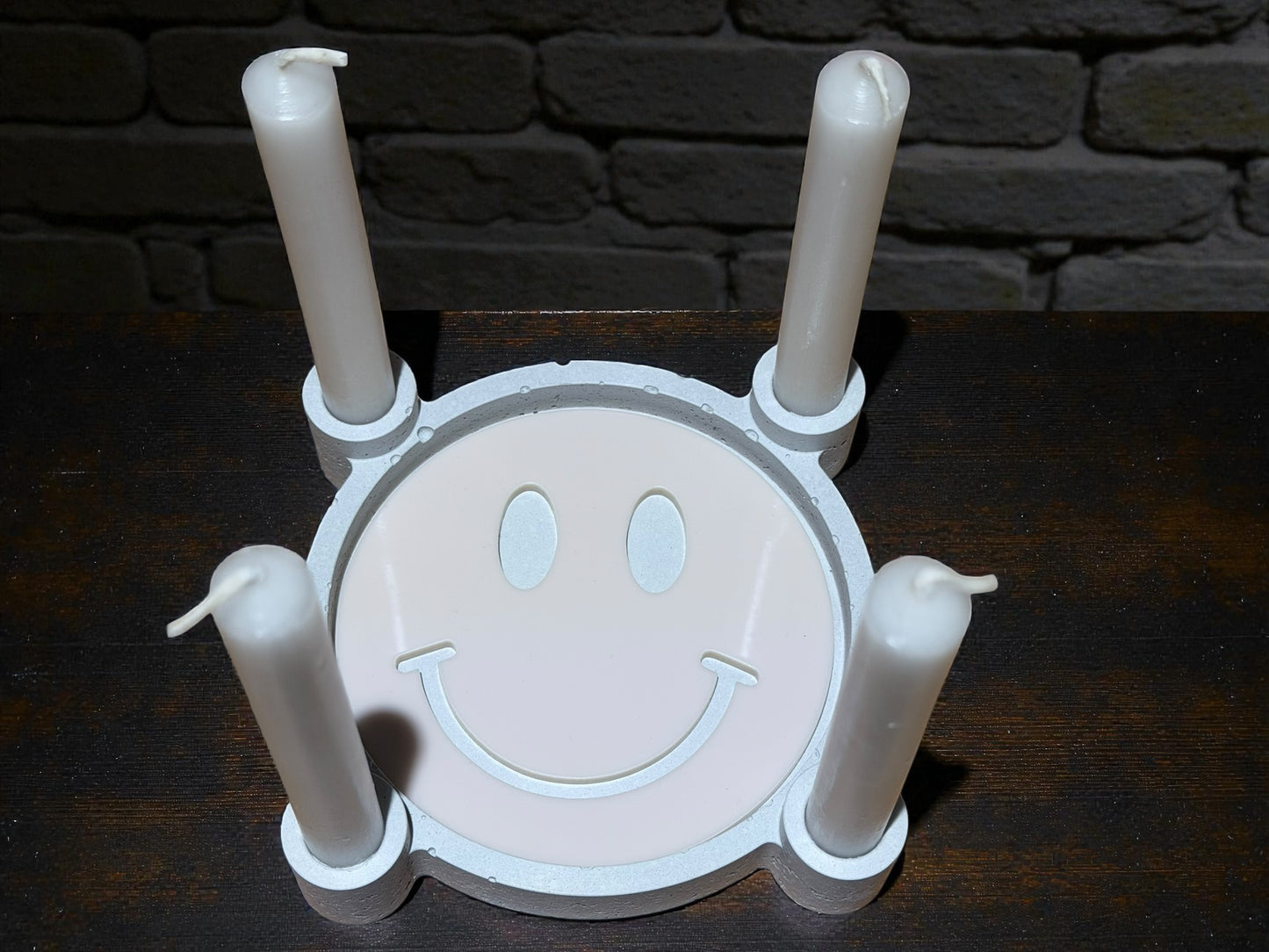 Handgefertigtes Kerzenhalter-Set mit Kerzen & austauschbarem Inlay