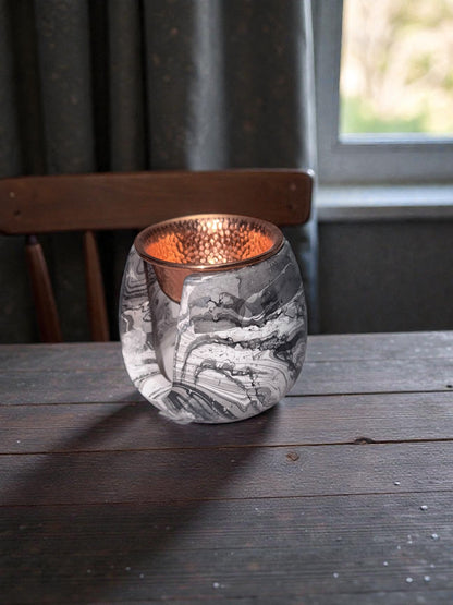 Duftlampe aus hochwertiger Gießmasse – Handgemachte Duftlampe – Minimalistische Deko – Meditationszubehör