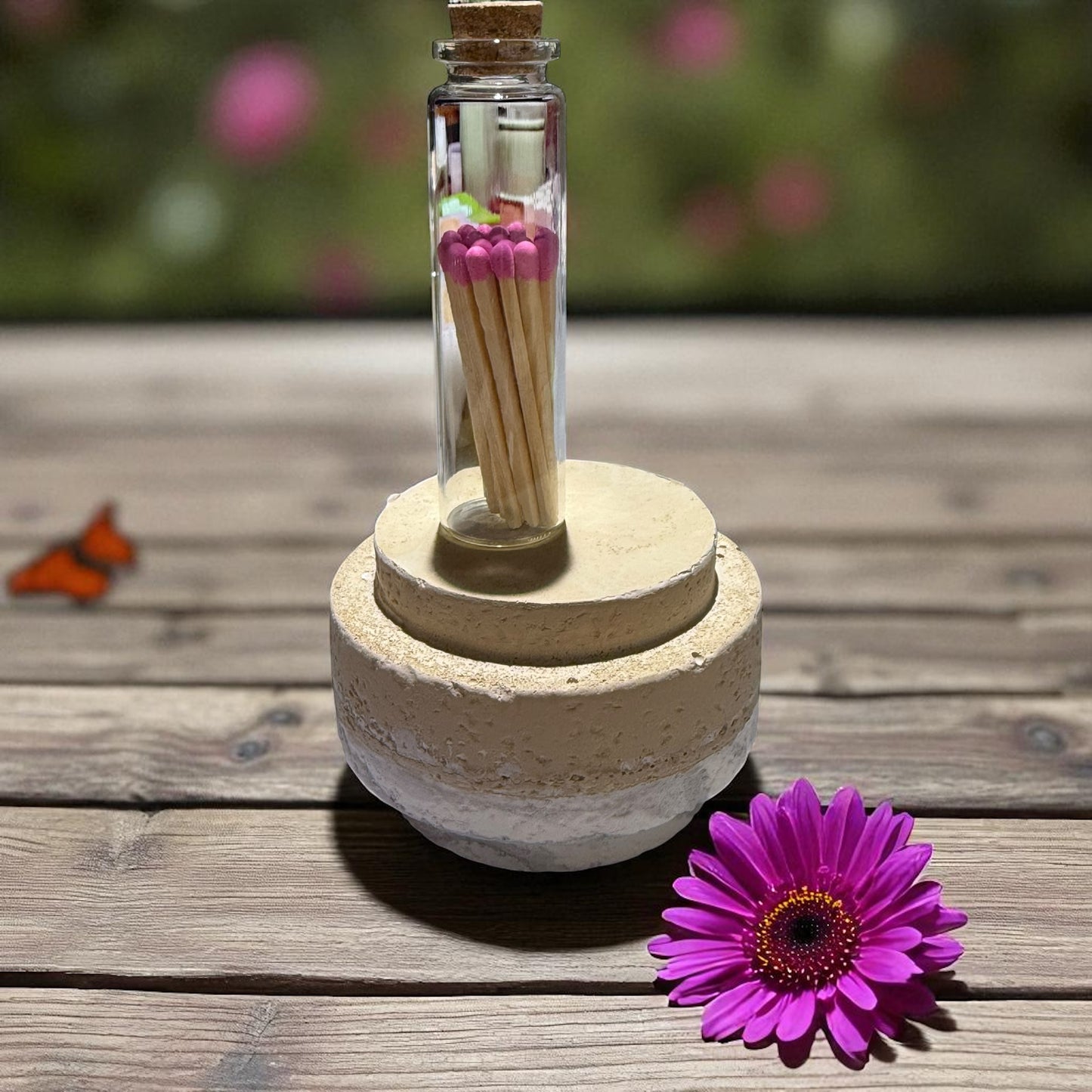 Bunte Streichhölzer im Glas | Hochzeitsgeschenk | Zündhölzer bunt