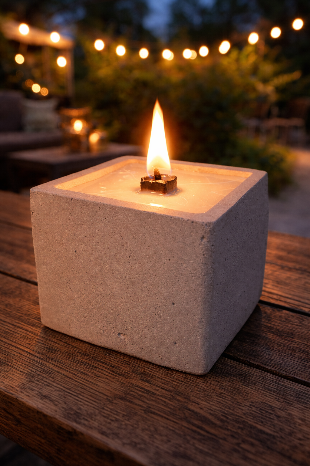 Beton Kerze , Wachsfresser