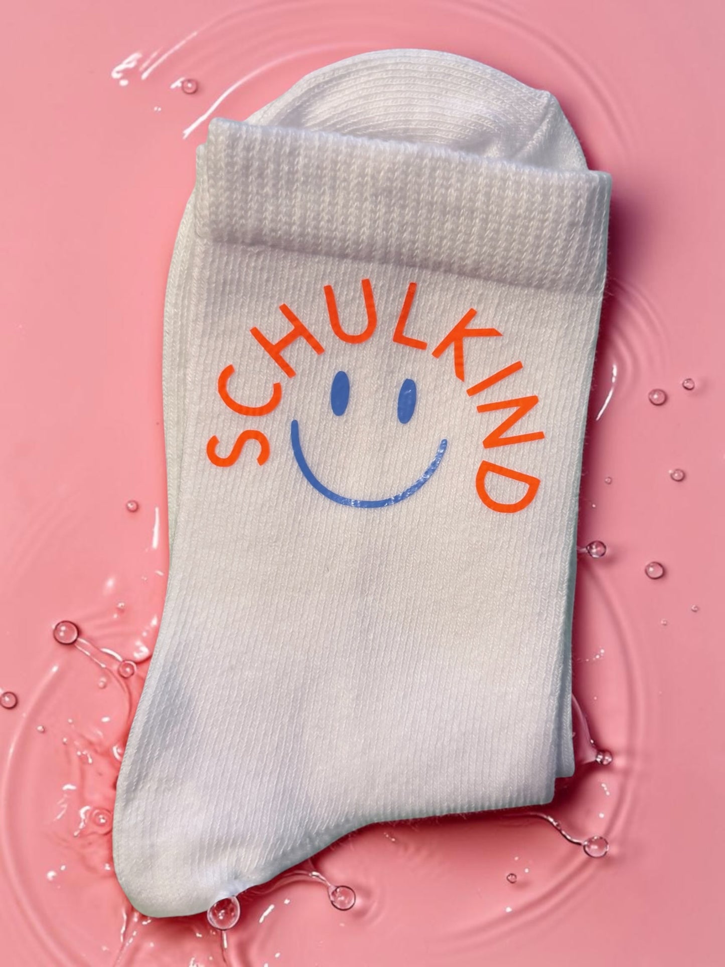 Personalisierte Schulkind-Socken aus Bio-Baumwolle – Größe 31/33 / 34/36