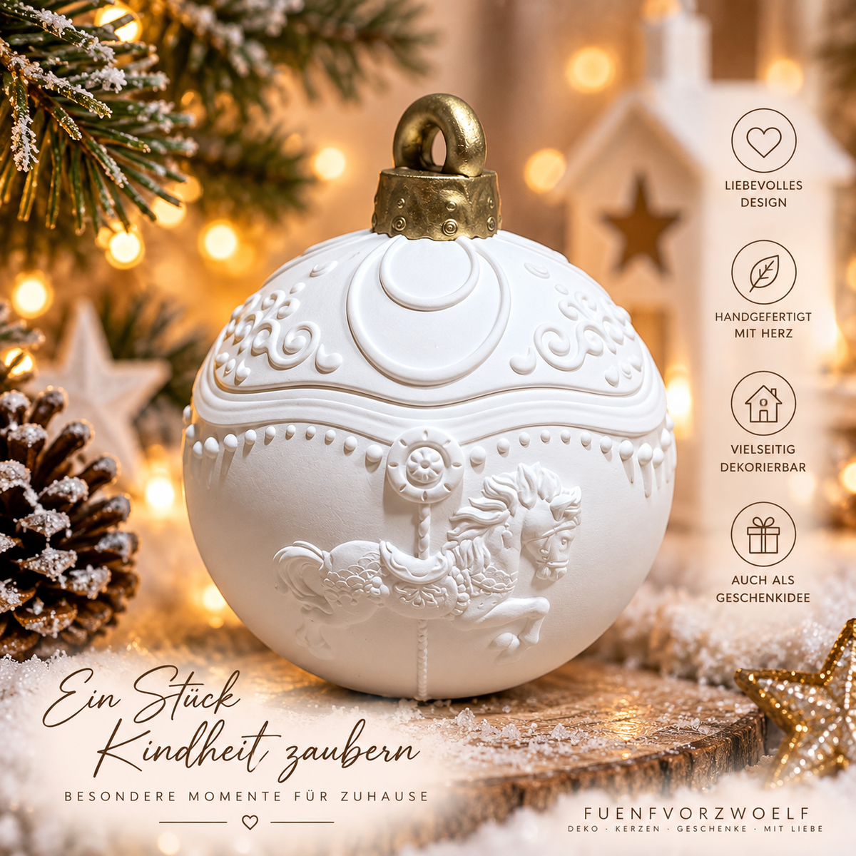 Weihnachtskugel |handgegossen