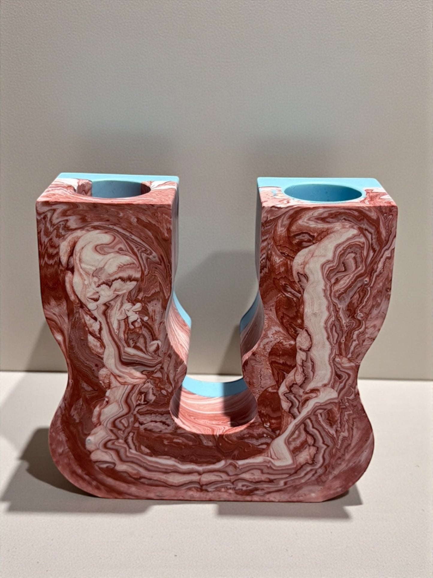 Doppelter Kerzenhalter | wellenförmiger Kerzenhalter | betondesign