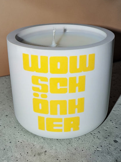 Statement Kerzen, bunte Kerzenbehälter