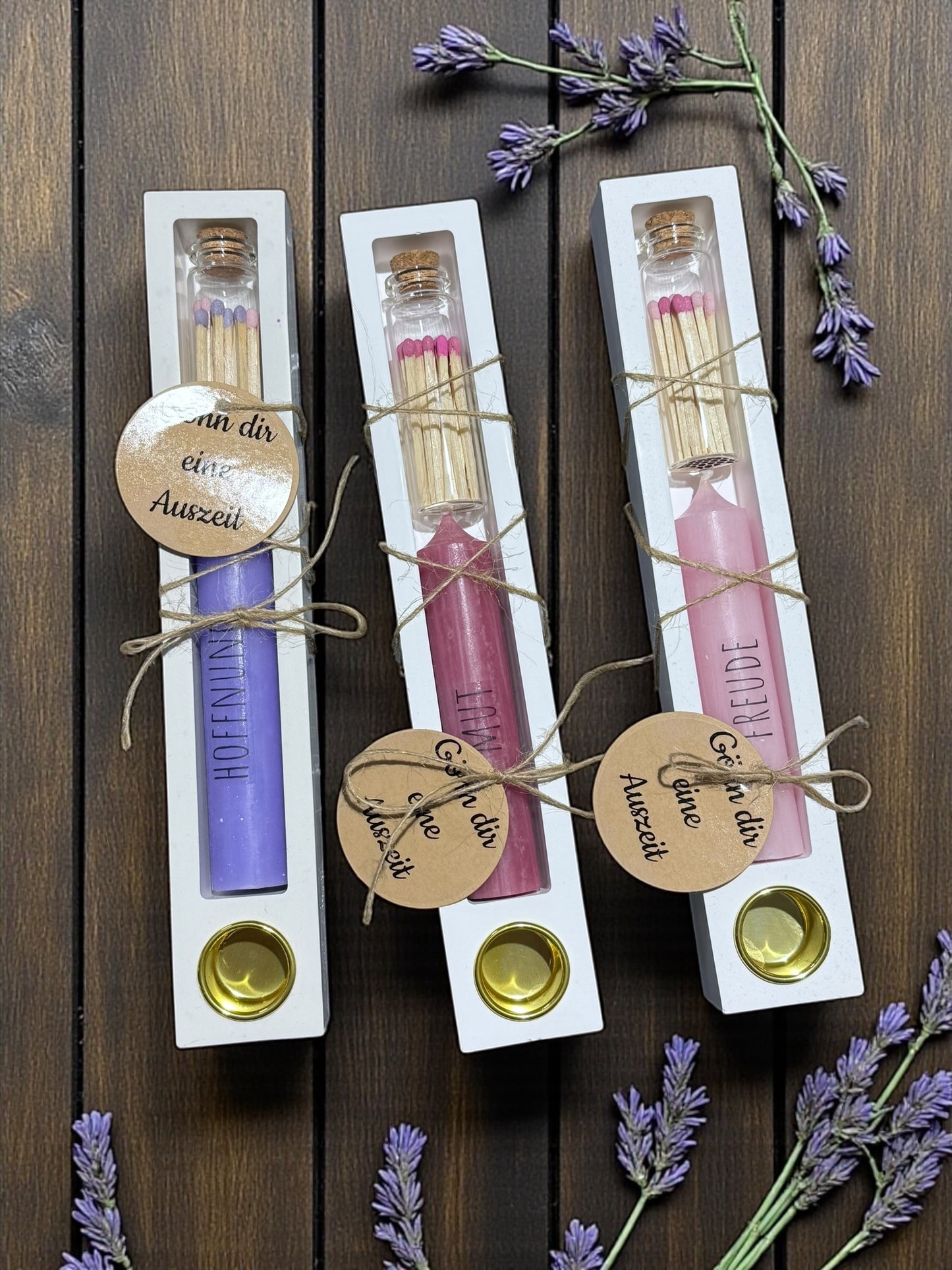 Geschenkset - Kerzengeschenk - Mitbringsel - DIY - Gießmasse- Handgemacht