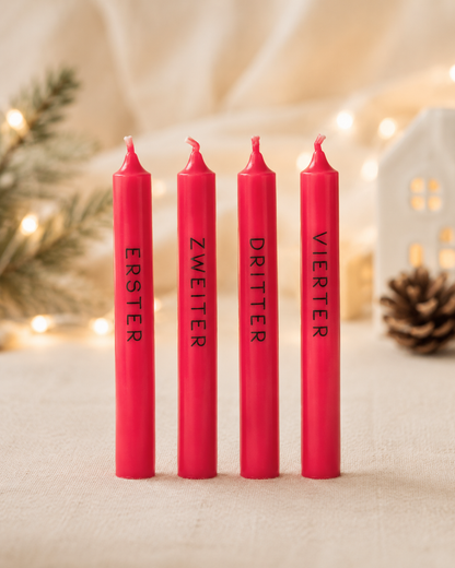 Mini Adventslicht – Kerzenhalter mit 4 Adventskerzen