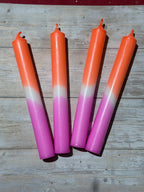 Dip Dye Stabkerzen 18 cm x 2,2 cm – Kerzenfarm Hahn – tropffrei & rußarm – kurze Deko-Kerzen – Handarbeit – verschiedene Farben