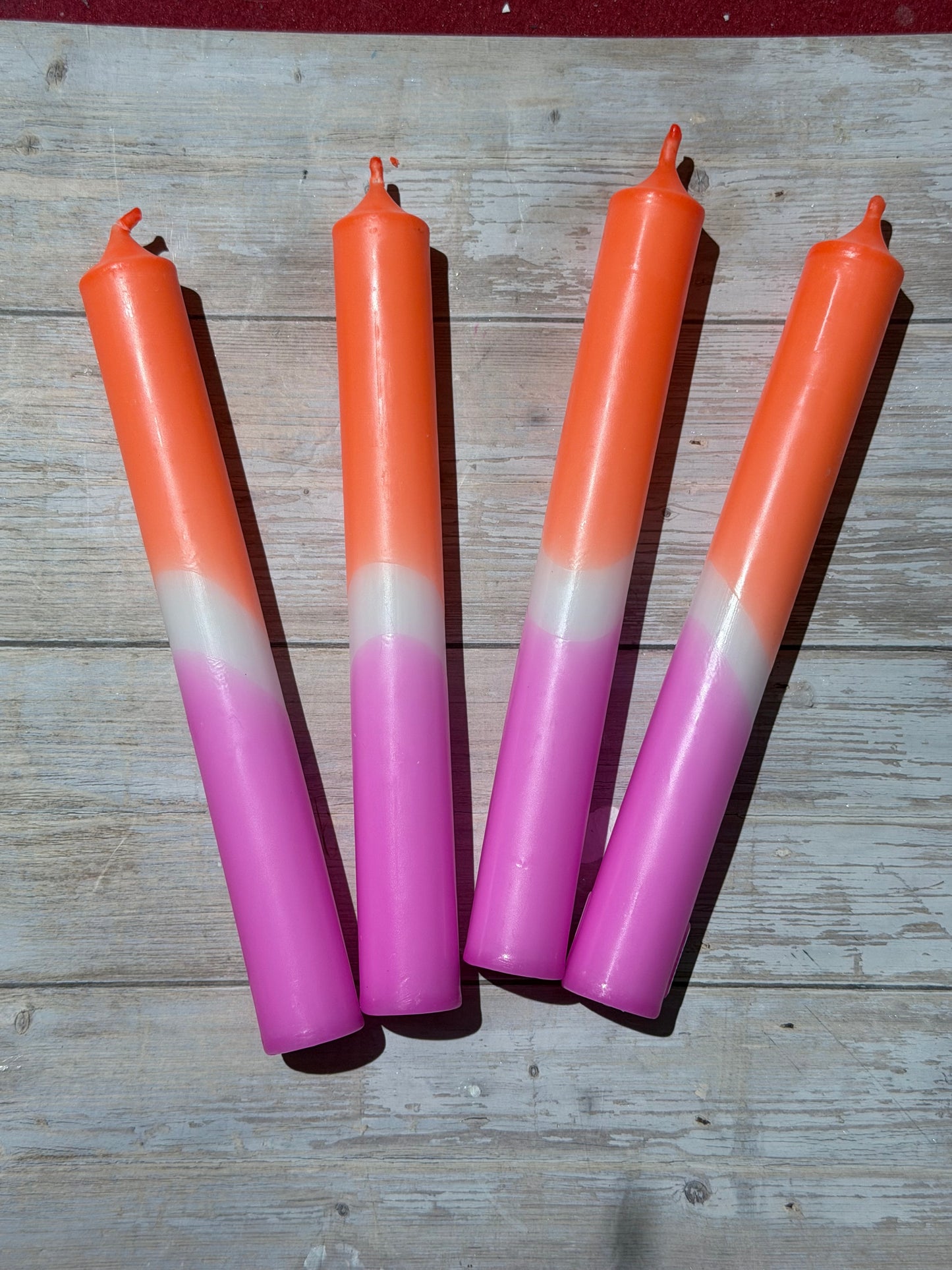 Dip Dye Stabkerzen 18 cm x 2,2 cm – Kerzenfarm Hahn – tropffrei & rußarm – kurze Deko-Kerzen – Handarbeit – verschiedene Farben