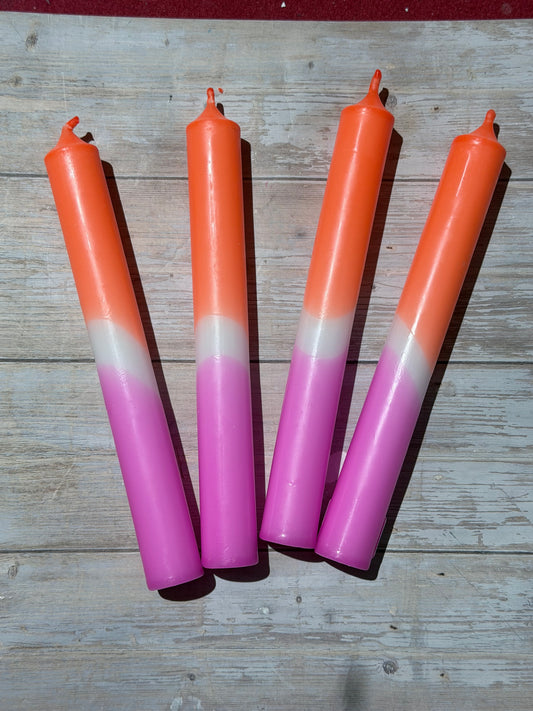 Dip Dye Stabkerzen 18 cm x 2,2 cm – Kerzenfarm Hahn – tropffrei & rußarm – kurze Deko-Kerzen – Handarbeit – verschiedene Farben