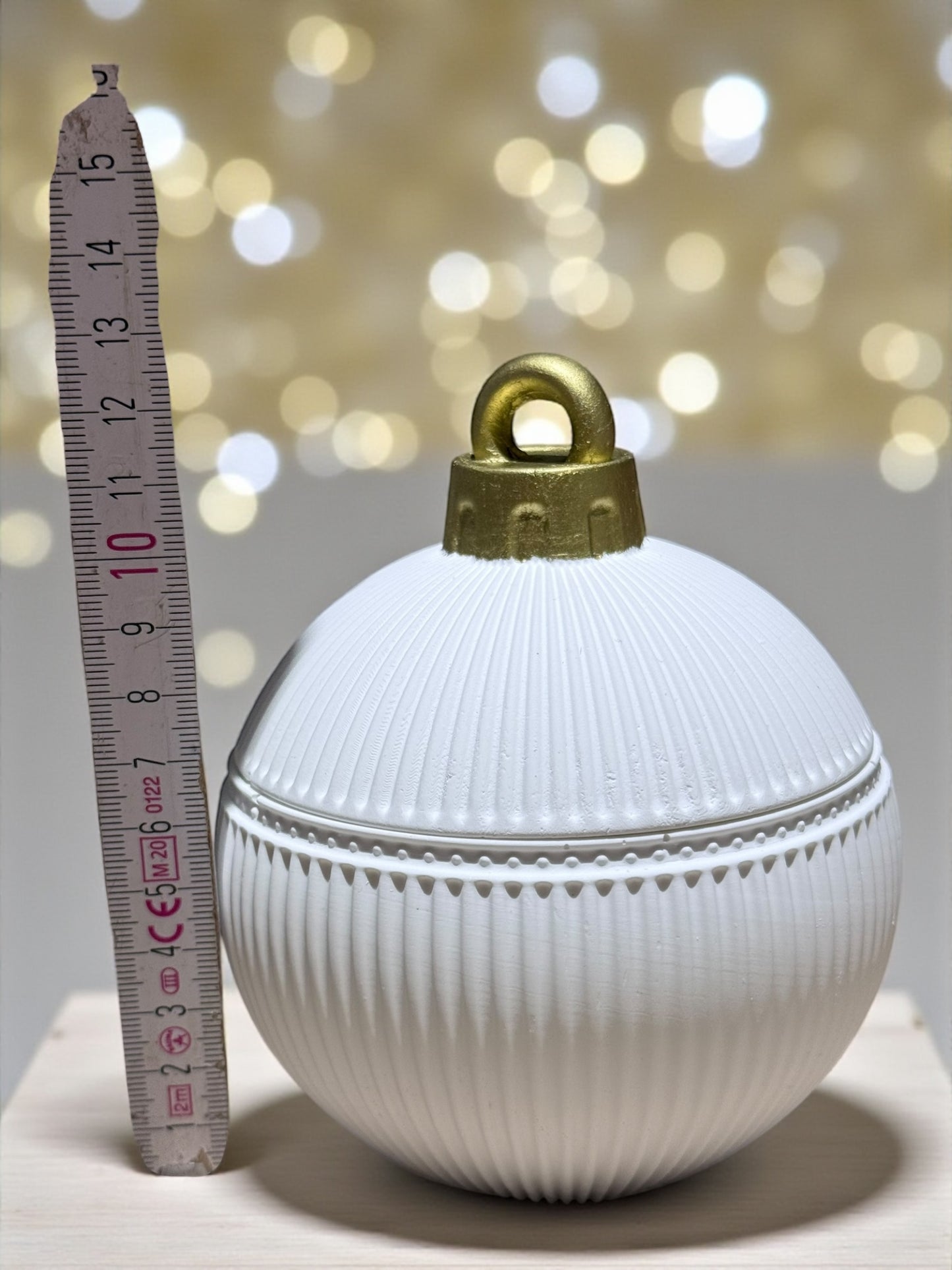 Weihnachtskugel handgegossen mit oder ohne Kerze