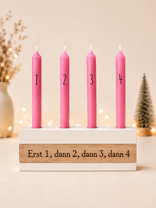 Mini Adventslicht – Kerzenhalter mit 4 Adventskerzen