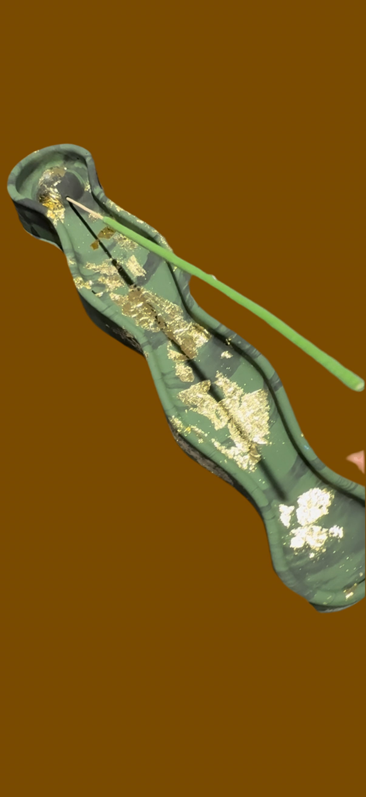 Handgemachter Räucherstäbchenhalter aus Gießmasse | Wellenform |  Boho Deko Halter | Achtsamkeit & Meditation | Geschenkidee Handmade