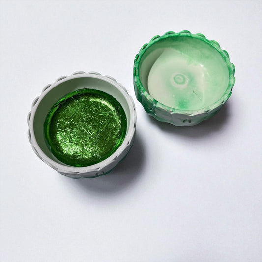 Apfeldekoschale- handgemacht- Handmade- Gießmasse - Dekoschale