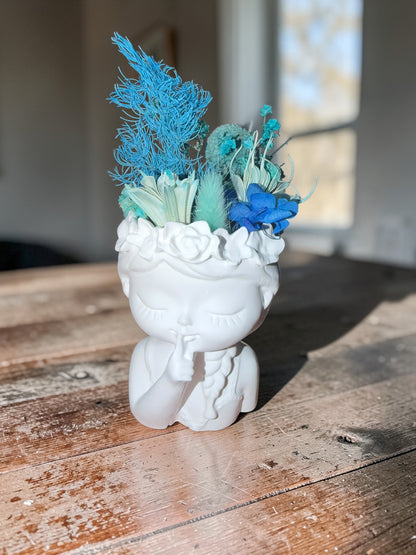 Trockenblumen Arrangements Blumenmädchen & co handgegossen