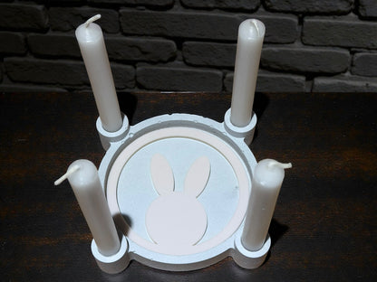 Handgefertigtes Kerzenhalter-Set mit Kerzen & austauschbarem Inlay