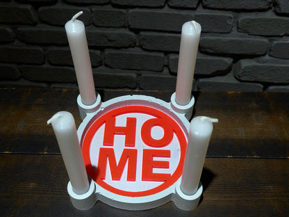 Handgefertigtes Kerzenhalter-Set mit Kerzen & austauschbarem Inlay