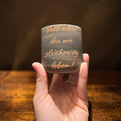 Statement Kerzen, bunte Kerzenbehälter