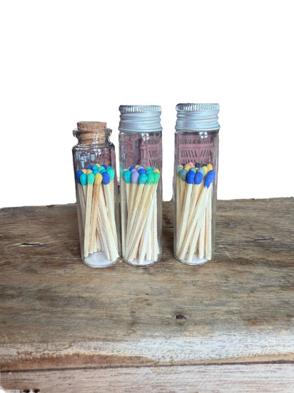 Bunte Streichhölzer im Glas | Hochzeitsgeschenk | Zündhölzer bunt