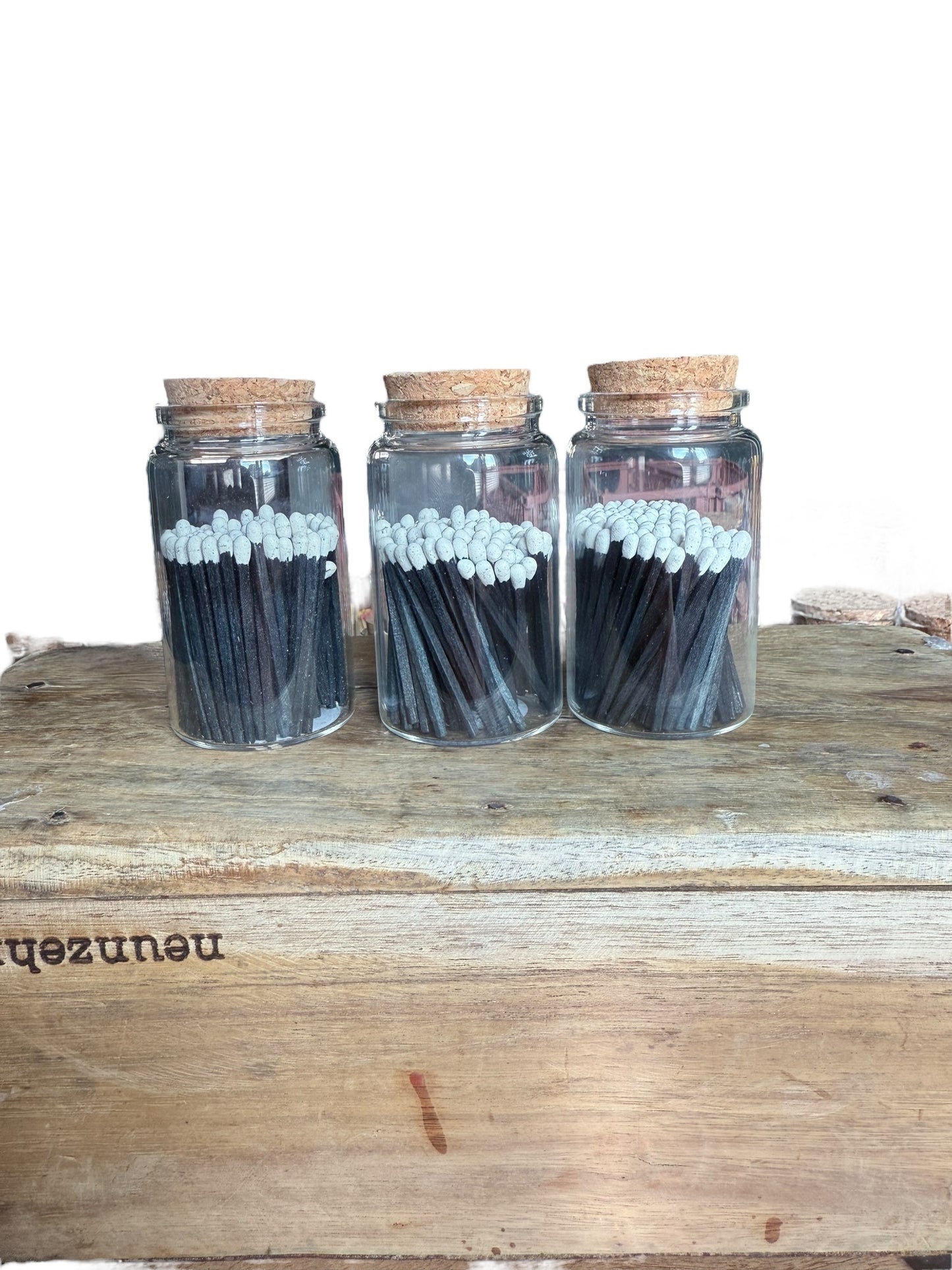 Bunte Streichhölzer im Glas | Hochzeitsgeschenk | Zündhölzer bunt