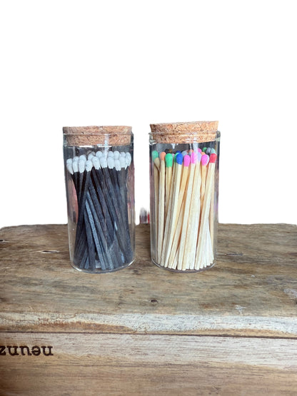 Bunte Streichhölzer im Glas | Hochzeitsgeschenk | Zündhölzer bunt