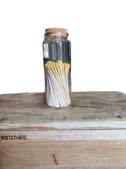 Bunte Streichhölzer im Glas | Hochzeitsgeschenk | Zündhölzer bunt
