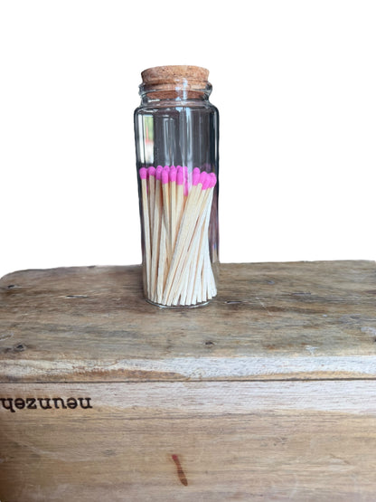 Bunte Streichhölzer im Glas | Hochzeitsgeschenk | Zündhölzer bunt