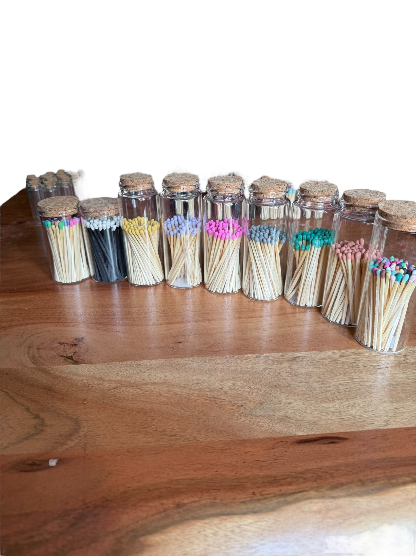 Bunte Streichhölzer im Glas | Hochzeitsgeschenk | Zündhölzer bunt