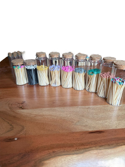 Bunte Streichhölzer im Glas | Hochzeitsgeschenk | Zündhölzer bunt